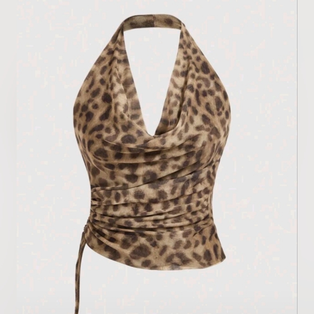 Leopard Print Halter Top